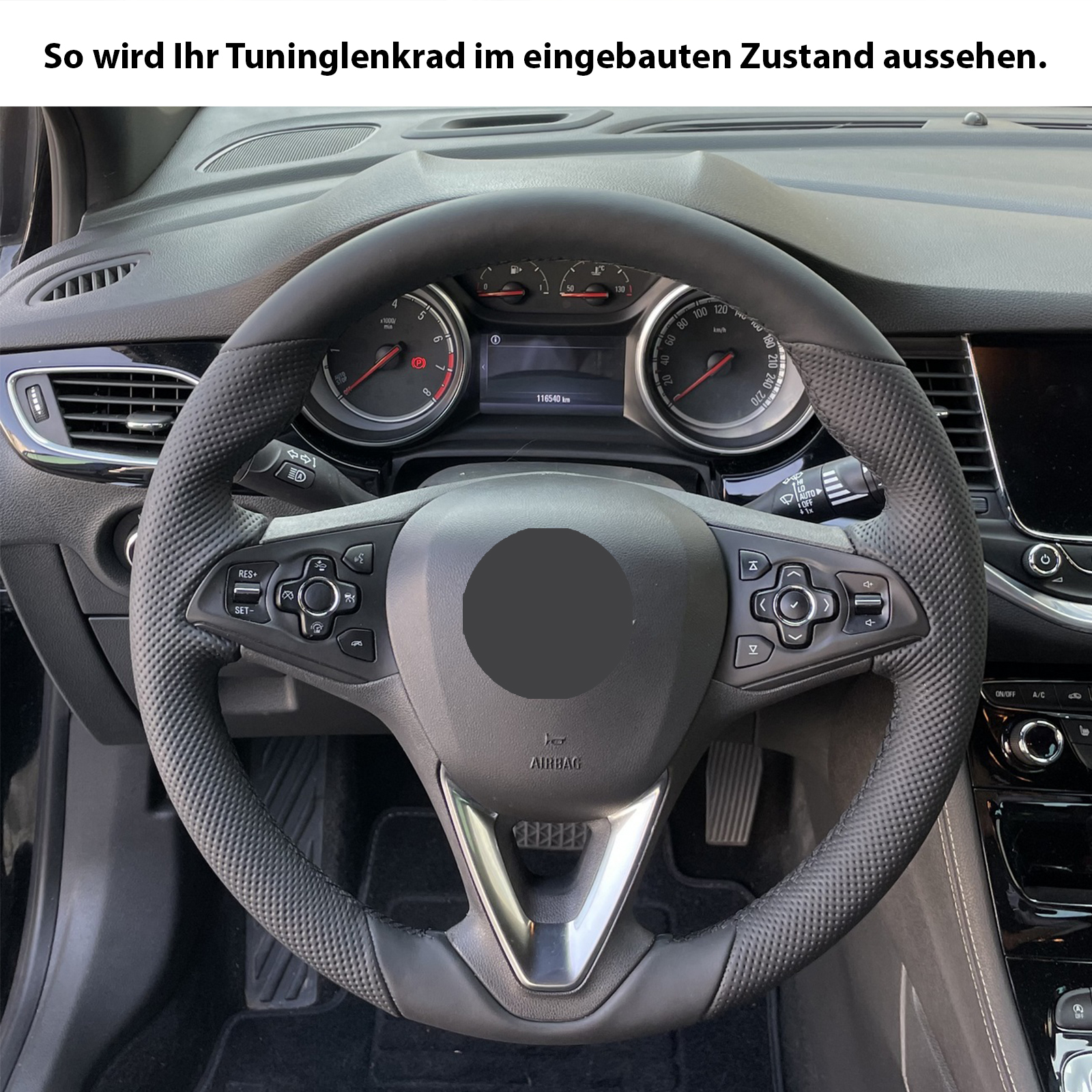 Kaufe Auto-Lenkradbezug, D-förmiges Leder, für Opel Astra 2015– Corsa Combo  Mokka 2018– Grandland X Insignia CT