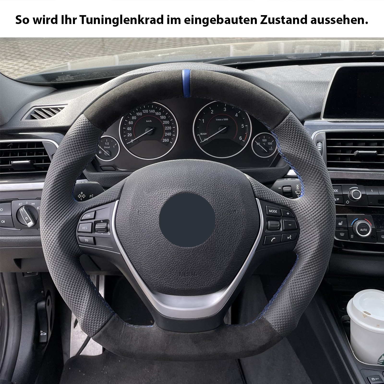 DMV AutoGlas & Teile - BMW F10 Alcantara Lenkrad überzug 12 Uhr