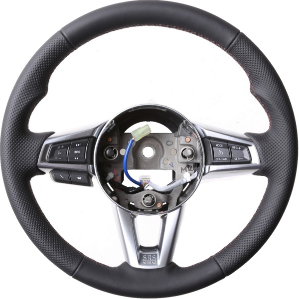 Mazda Lenkrad MX 5 Daumenauflagen Kombibezug Naht dunkelrot